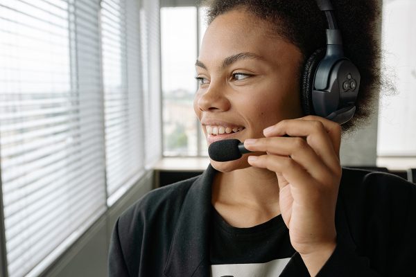 Dedicated customer support agent handling customer calls